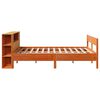 vidaXL Bookcase Bed without Mattress Wax Brown 160x200cm Solid Wood Pine