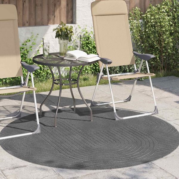 vidaXL Area Rugs Round Anthracite &Oslash; 200 CM