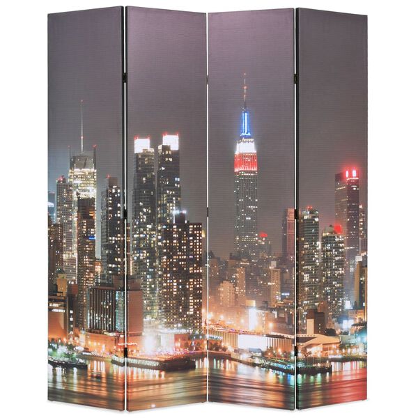 vidaXL Folding Room Divider 160x170 cm New York by Night