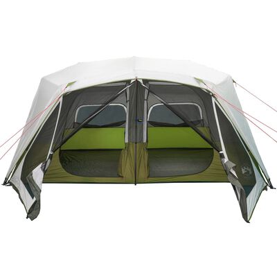 vidaXL Camping Tent with LED Light 10-Person Green Light Green