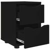 vidaXL Bedside Tables 2 pcs Black 30.5 x 30 x 43 cm Engineered Wood