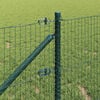vidaXL Fence Post Green 10 x 0.8 m (25 x 25 mm mesh) Steel and PVC