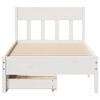 vidaXL Bed Frame without Mattress White 90x190 cm Single Solid Wood Pine