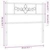vidaXL Metal Replace Headboard Black 75 cm