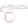 vidaXL Retractable Awning Multicolour 400 x 300 cm Polyester and Metal