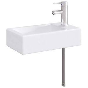 vidaXL Bathroom Wash Basin Chrome 45.5 x 25.5 x 13 cm Metal
