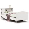 vidaXL Bookcase Bed without Mattress White 90x190cm Single Solid Wood Pine