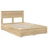 vidaXL Bed Frame with Drawer Sonoma Oak 150 x 200 cm Engineered Wood
