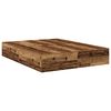 vidaXL Storage Bed Frame Old Wood 140 x 190 cm Engineered Wood