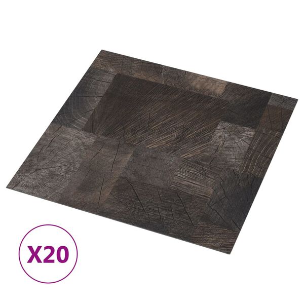 vidaXL Self-adhesive Flooring Planks 20 pcs PVC 1.86 m² Wood Structure