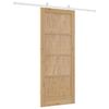 vidaXL Sliding Door ORKDAL Brown 83 x 202 cm Solid Pine Wood