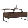vidaXL Coffee Table Brown Oak 100x50x40 cm Engineered Wood and Metal