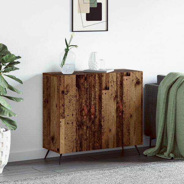 vidaXL Sideboard Old Wood 89.5 x 34 x 80 cm Engineered Wood