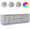 vidaXL TV Cabinet with LED Lights Grey Sonoma 160.5x41x50 cm