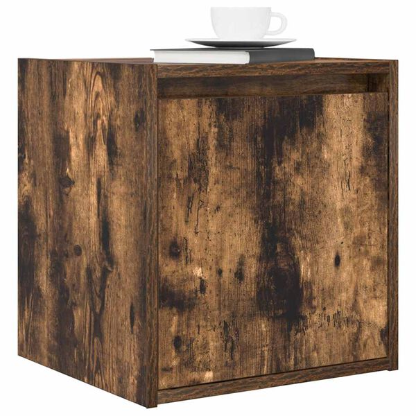 vidaXL Wall-Mounted Bedside Cabinets 2 pcs Smoked Oak 38x34x40 cm