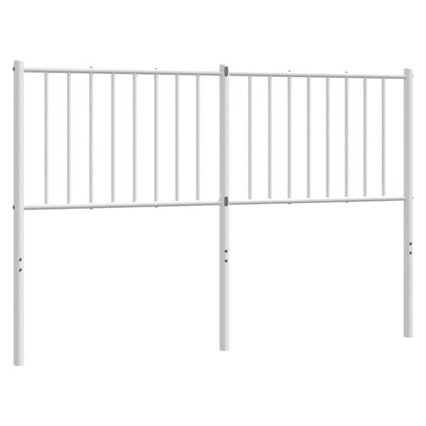 vidaXL Metal Replace Headboard White 135 cm