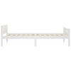 vidaXL Bed Frame without Mattress Solid Pinewood White 90x200 cm