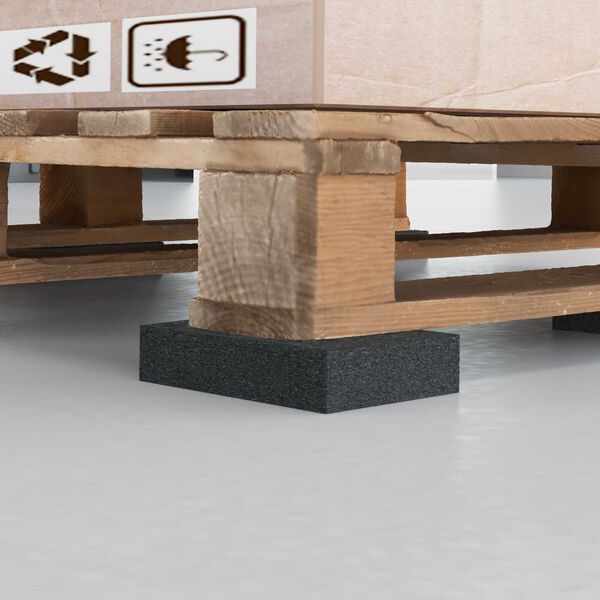 vidaXL Rubber Pad Black Rubber