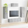 vidaXL TV Cabinet Set Wall-mounted 4 pcs Grey Sonoma Engineered Wood