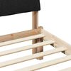 vidaXL Bed frame Brown and black 120 x 190 cm Solid pine wood
