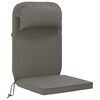 vidaXL Sun Lounger Cushion 100% Polyester Grey 55 x 124 x 5 cm