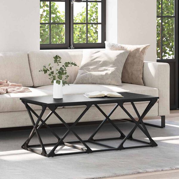 vidaXL Coffee Table Black Oak 100 x 49 x 40 cm Engineered Wood