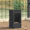 vidaXL Rabbit Feeder Black 12.5 x 12.5 x 25 cm Cold-Rolled Steel