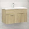vidaXL Sink Cabinet Sonoma Oak 80x38.5x46 cm Engineered Wood