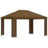 vidaXL Gazebo 4 x 3 m Taupe Polyester and Steel 190 gsm