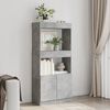 vidaXL Highboard Concrete Grey 63x33x140 cm Engineered Wood