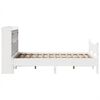 vidaXL Bed Frame without Mattress White 135x190 cm Double Solid Wood Pine