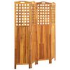 vidaXL 4-Panel Room Divider 161x2x170 cm Solid Acacia Wood