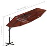 vidaXL 4-Tier Garden Parasol with Aluminium Pole Terracotta 3x3 m