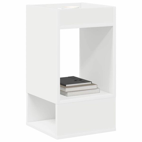 vidaXL End Table 2 pcs White 30 x 30 x 56 cm Engineered Wood