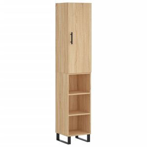vidaXL Highboard Sonoma Oak 34.5x34x180 cm Engineered Wood