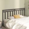 vidaXL Bed Headboard Grey 186x4x100 cm Solid Wood Pine