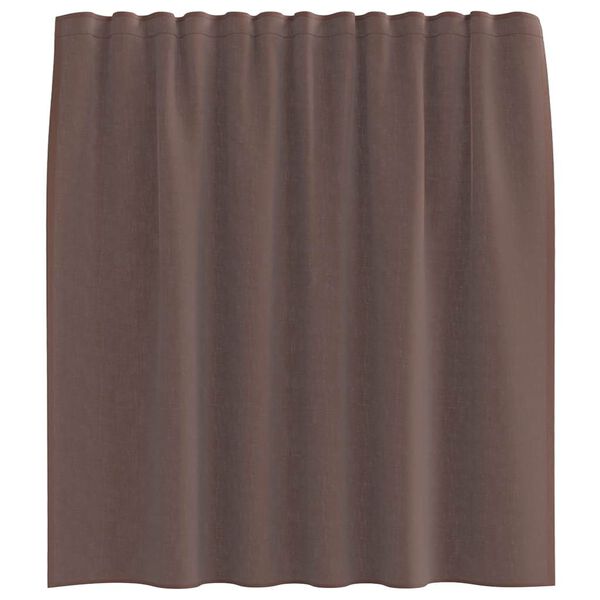 vidaXL Voile Curtains with Tab Top 2 pcs Brown