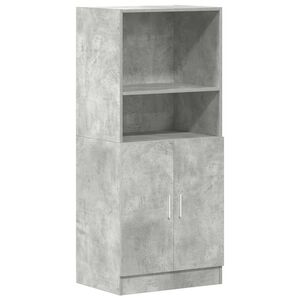 vidaXL Kitchen Cabinet Concrete Grey 57x41.5x131.5 cm Engineered Wood