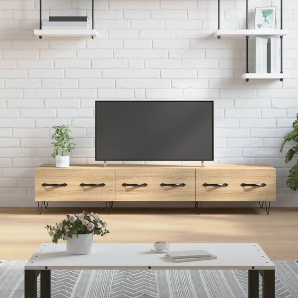 vidaXL TV Cabinet Sonoma Oak 150x36x30 cm Engineered Wood