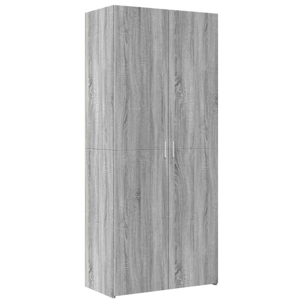 vidaXL Highboard Grey Sonoma 80x42.5x185 cm Engineered Wood