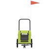 vidaXL Pet Bike Trailer Green Oxford Fabric and Iron