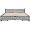 vidaXL Bed Frame with Drawers without Mattress Grey Sonoma 150x200 cm King Size