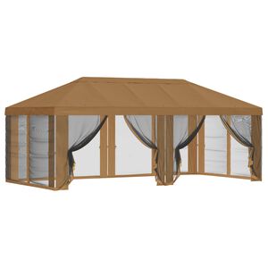 vidaXL Gazebo Cover with Sidewalls 6 x 3 m Beige Polyester 190