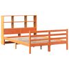 vidaXL Bookcase Bed without Mattress Wax Brown 140x190 cm Solid Wood