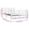 vidaXL Bed Frame without Mattress White Small Double Solid Wood