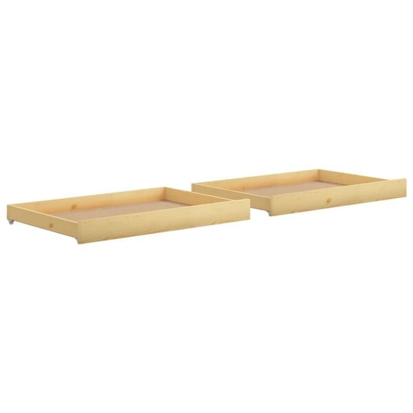 vidaXL Day Bed Drawers 2 pcs Solid Pinewood