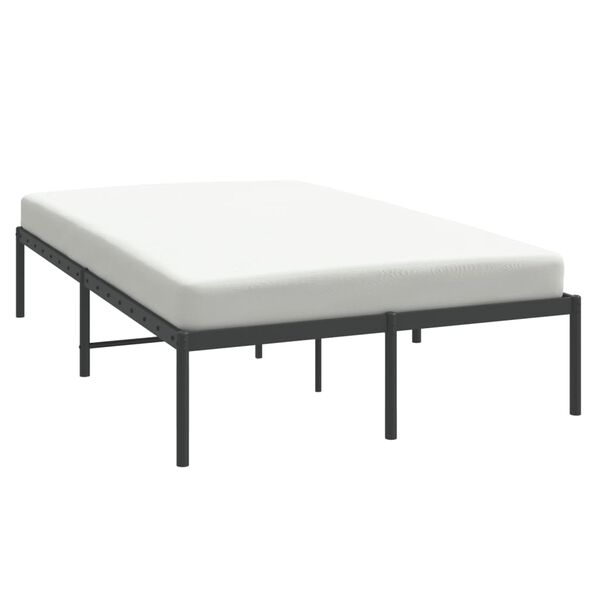 vidaXL Metal Bed Frame without Mattress Black 120x190cm