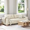 vidaXL Sofa Beige 221 x 78 x 80 cm Linen