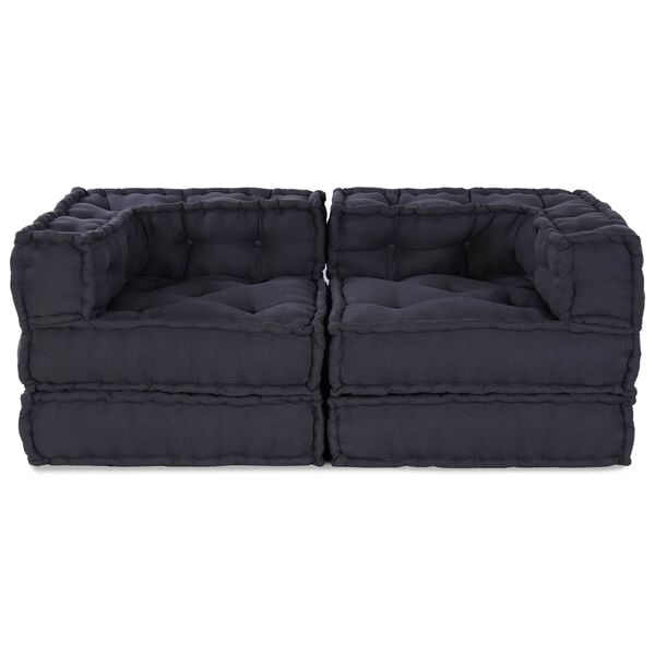 vidaXL Modular Sofa 2 pcs Anthracite 140 x 70 x 56 cm Fabric