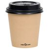 vidaXL Coffee Paper Cups with Lids 200 ml 250 pcs Brown